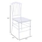 Chaise de salle à manger Synth Modern en acrylique transparent avec dossier Windsor – Chaise d'appoint transparente