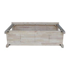Table console en parawood massif non finie | Dessus de style billot | Étagère inférieure | 48" L x 30" H