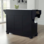 Desserte de cuisine îlot pleine grandeur Alexandria en granit – Rangement roulant 52 po l. x 18 po p. x 34 po h.