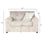 Fauteuil câlin et pouf surdimensionnés en velours côtelé Nason Wide Wale – Fauteuil d'appoint moelleux
