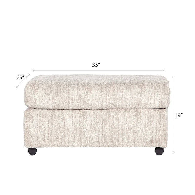 Fauteuil câlin et pouf surdimensionnés en velours côtelé Nason Wide Wale – Fauteuil d'appoint moelleux