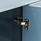 70.07Grand buffet 4 portes, identique pour salon, cuisine, chambre, couloir, vert olive, bleu marine, bleu paon