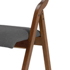 Chaise de salle à manger pliante rembourrée 2 pièces, chaises en bois peu encombrantes - Lot de 2