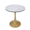 Table à manger ronde Bristol 24" pour 4 – Table de cuisine moderne avec plateau en bois et piètement en métal