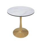 Table à manger ronde Bristol 24" pour 4 – Table de cuisine moderne avec plateau en bois et piètement en métal