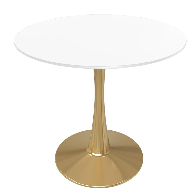 Table à manger ronde Bristol 24" pour 4 – Table de cuisine moderne avec plateau en bois et piètement en métal