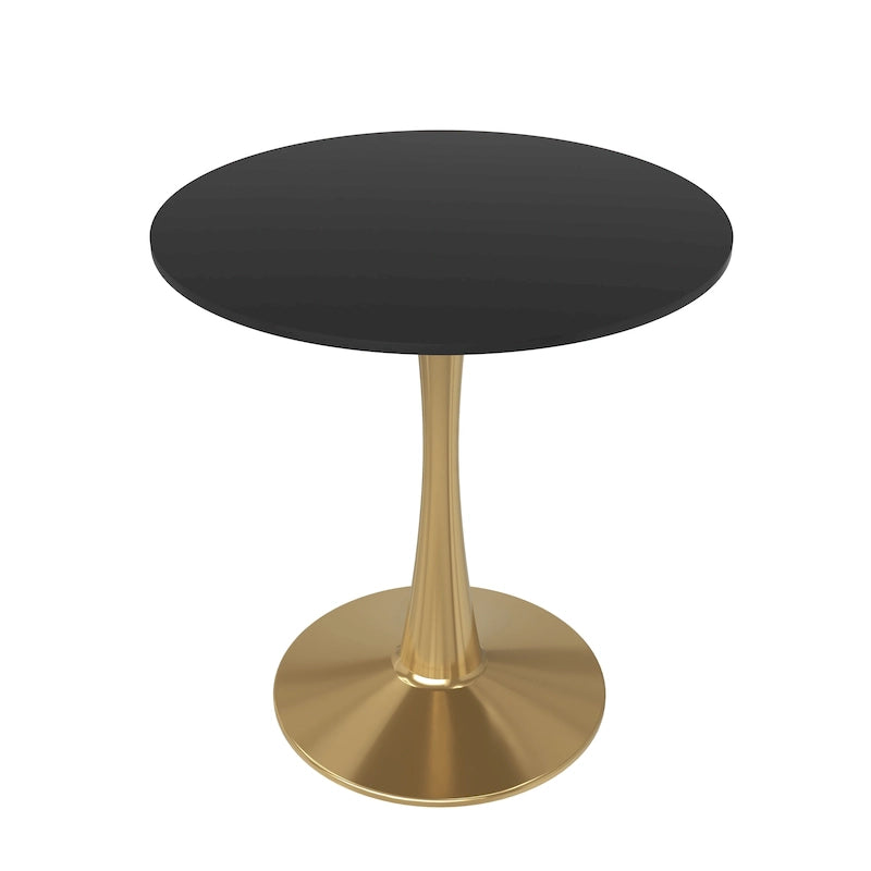 Table à manger ronde Bristol 24" pour 4 – Table de cuisine moderne avec plateau en bois et piètement en métal