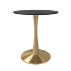 Table à manger ronde Bristol 24" pour 4 – Table de cuisine moderne avec plateau en bois et piètement en métal
