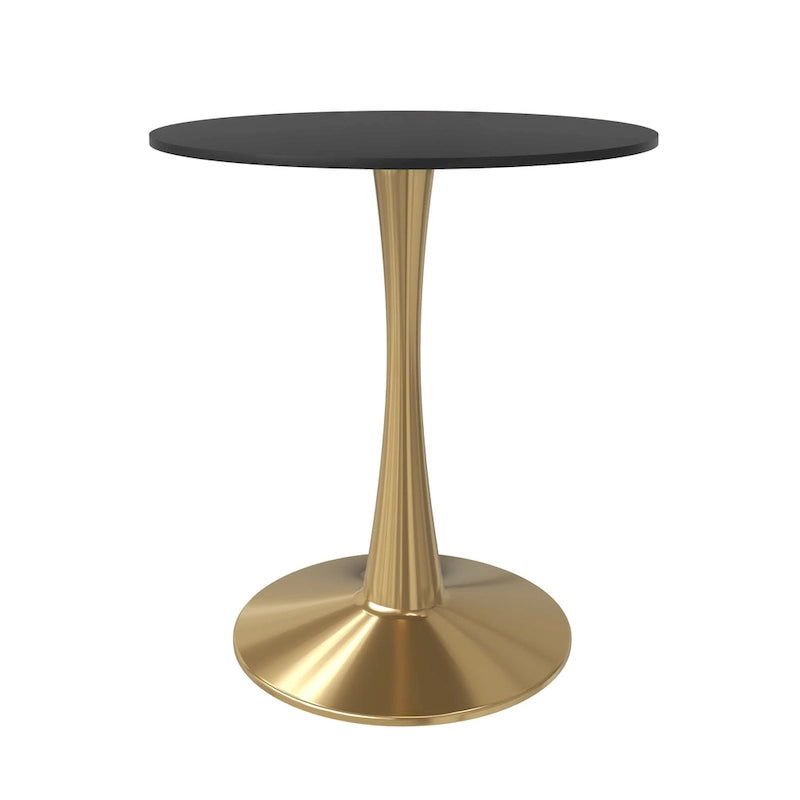 Table à manger ronde Bristol 24" pour 4 – Table de cuisine moderne avec plateau en bois et piètement en métal