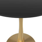 Table à manger ronde Bristol 24" pour 4 – Table de cuisine moderne avec plateau en bois et piètement en métal