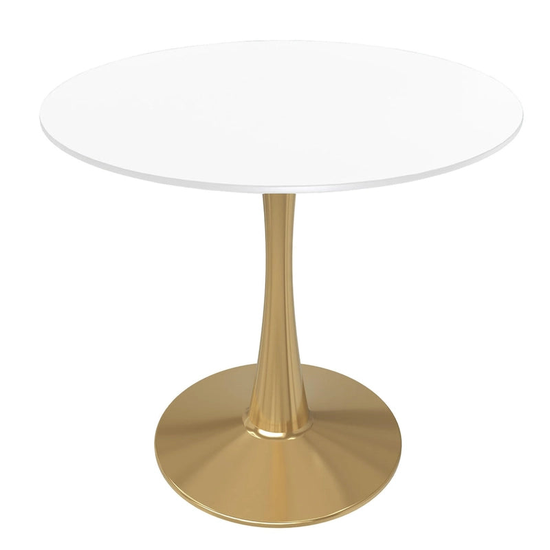 Table à manger ronde Bristol 24" pour 4 – Table de cuisine moderne avec plateau en bois et piètement en métal
