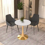 Table à manger ronde Bristol 24" pour 4 – Table de cuisine moderne avec plateau en bois et piètement en métal