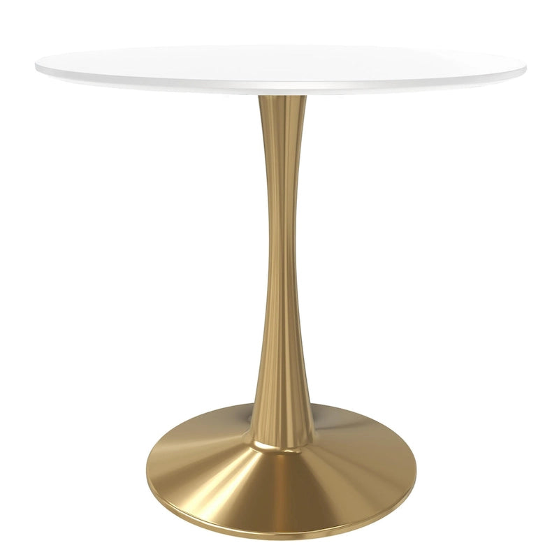 Table à manger ronde Bristol 24" pour 4 – Table de cuisine moderne avec plateau en bois et piètement en métal