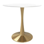 Table à manger ronde Bristol 24" pour 4 – Table de cuisine moderne avec plateau en bois et piètement en métal