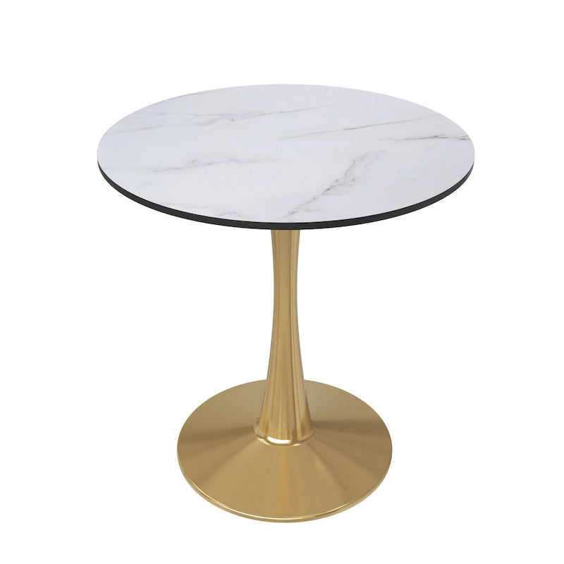 Table à manger ronde Bristol 24" pour 4 – Table de cuisine moderne avec plateau en bois et piètement en métal