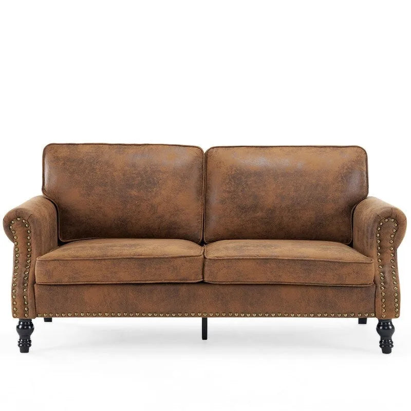 673231 Canapé double rembourré Mid-Century pour l'intérieur
