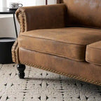 673231 Canapé double rembourré Mid-Century pour l'intérieur