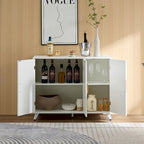 Buffet 3 Portes avec Étagères Réglables
