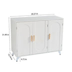 Buffet 3 Portes avec Étagères Réglables