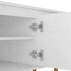 Meuble TV moderne en bois avec 4 portes pour téléviseurs jusqu'à 80 pouces